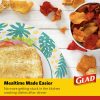 Glad Disposable Soup Bowls for Hot Food - Heavy Duty, Cut Resistant, Microwaveable Paper Bowls with Tropical Palm Leaves Design - Ideal for Party, Chili, Fruit, Salad, Ice Cream - 16 Oz, 50 Count