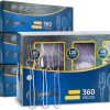 Party Bargains Disposable Cutlery set, SAPPHIRE Design, Clear Color, 360 Pieces: 180 Forks, 120 Spoons, 60 Knives
